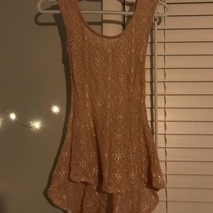 High - Low Lace Dressy Shirt